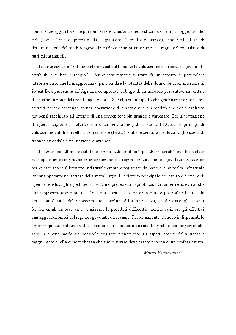 Anteprima della tesi: Patent Box: profili teorici e sviluppi applicativi del regime di tassazione agevolata dei redditi derivanti dall'utilizzo di beni immateriali, Pagina 3