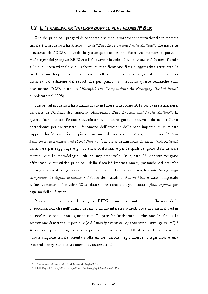 Anteprima della tesi: Patent Box: profili teorici e sviluppi applicativi del regime di tassazione agevolata dei redditi derivanti dall'utilizzo di beni immateriali, Pagina 6
