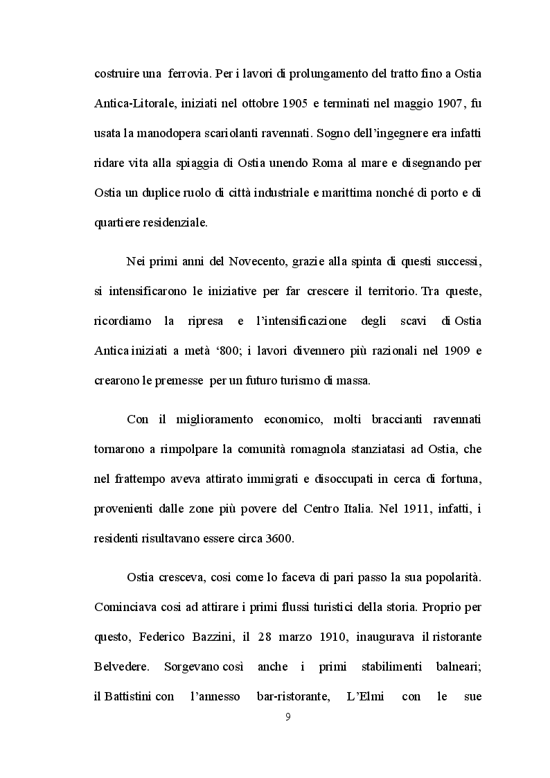 Anteprima della tesi: Ostia e l'entroterra dagli anni '20 alla fine della guerra, Pagina 6