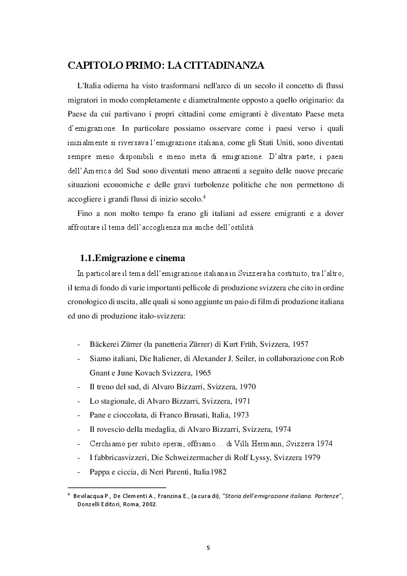 Anteprima della tesi: Italiana, Svizzera, Italo-svizzera Un'analisi della cittadinanza della comunità di emigranti italiani attraverso i registri di cittadinanza del Consolato Generale d'Italia di Zurigo (1975 - 2015), Pagina 6