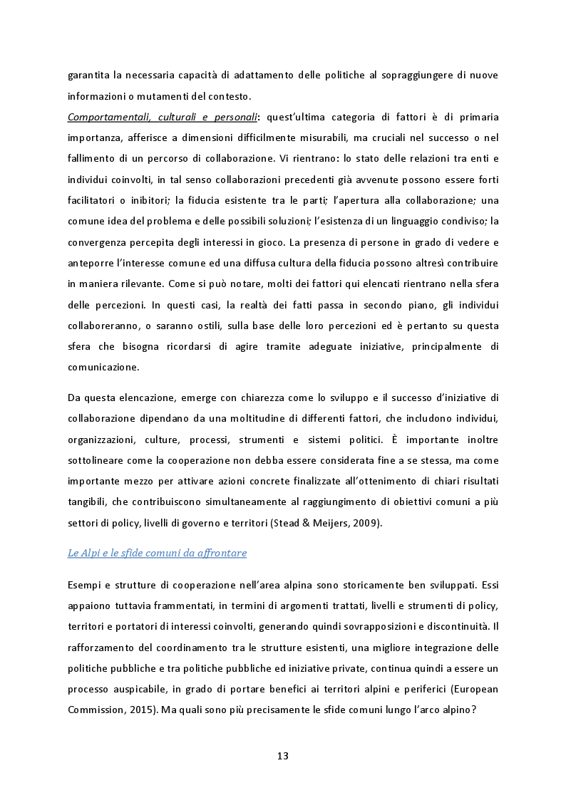Estratto dalla tesi: La cooperazione transnazionale sulle Alpi. Analisi delle esperienze e futuro sviluppo macroregionale.