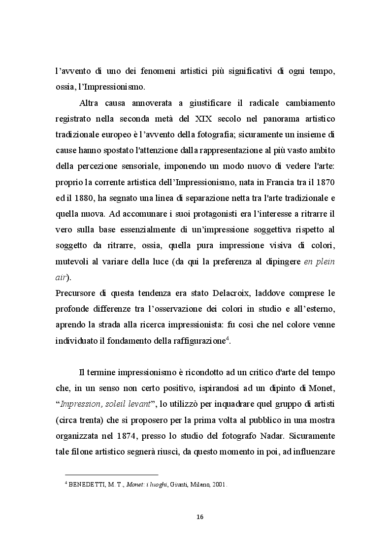 Anteprima della tesi: La Libertà dalle convenzioni: l'incontro sinergico tra impressionismo e mercato dell'arte, Pagina 5