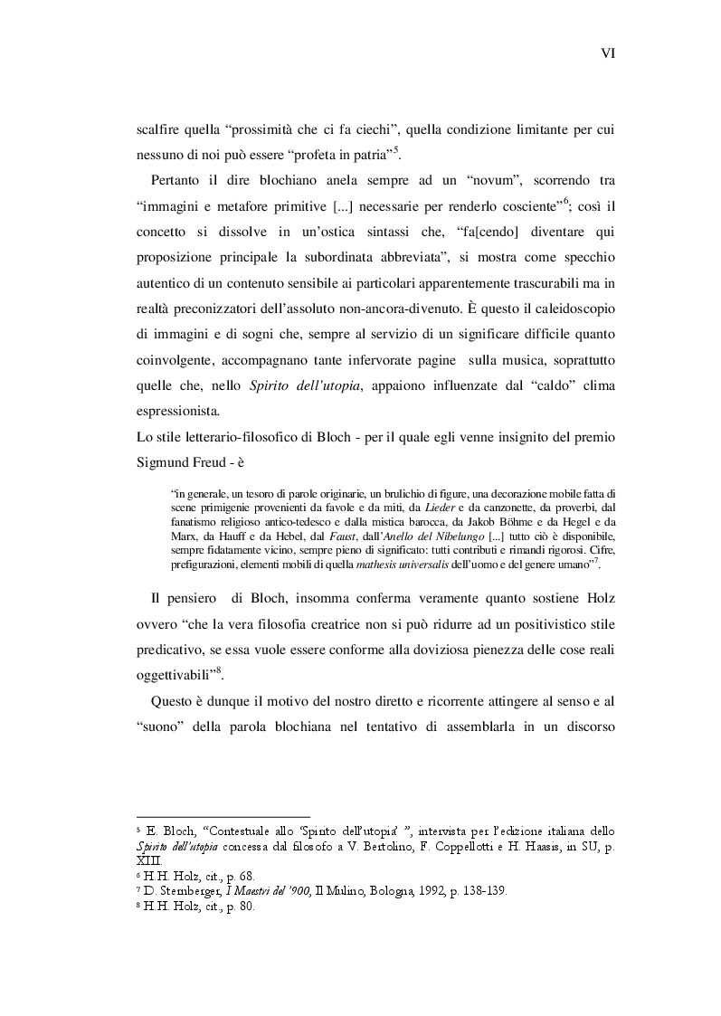Anteprima della tesi: Ernst Bloch: Musica e Ontologia del non-ancora, Pagina 4
