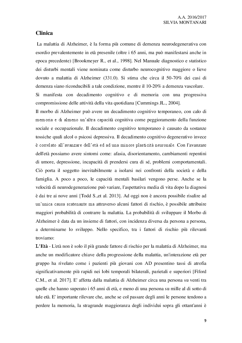 Estratto dalla tesi: L'importanza dei nutraceutici nella dieta e prevenzione nel Morbo di Alzheimer