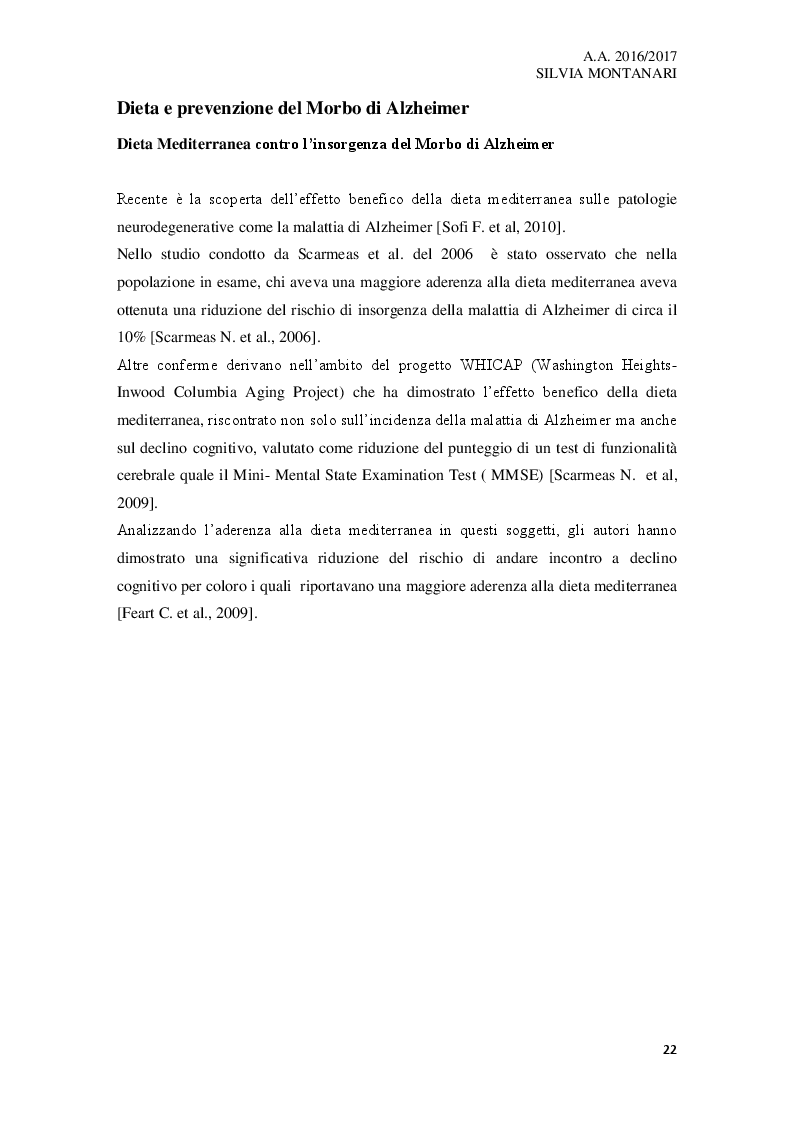 Anteprima della tesi: L'importanza dei nutraceutici nella dieta e prevenzione nel Morbo di Alzheimer, Pagina 4