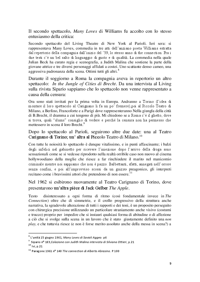 Anteprima della tesi: Cronache Italiane del Living Theatre, Pagina 6
