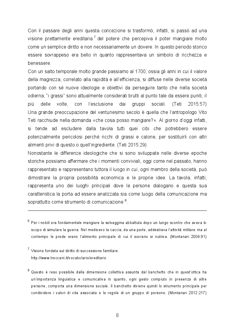 Anteprima della tesi: Il cibo è cultura e specchio di una società, Pagina 6