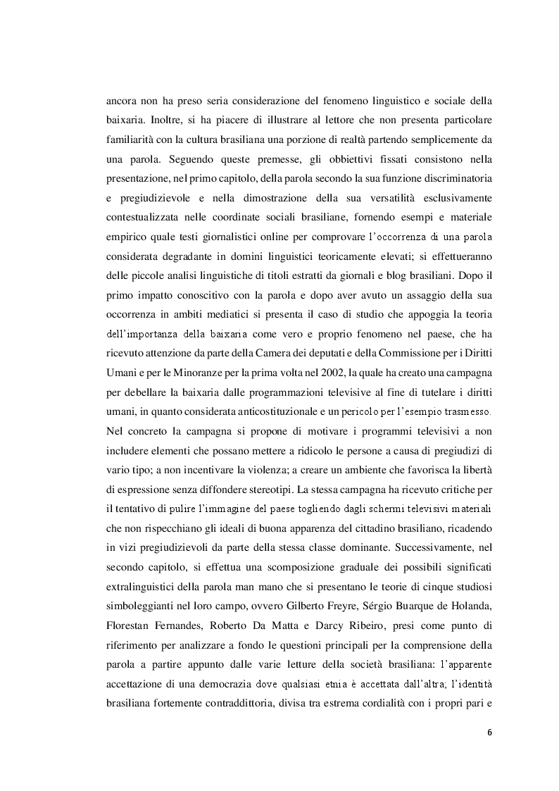 Anteprima della tesi: La parola ''Baixaria'': tra lingua e società del Brasile, Pagina 3