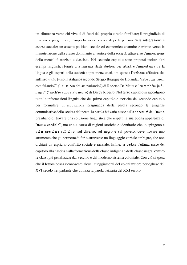 Anteprima della tesi: La parola ''Baixaria'': tra lingua e società del Brasile, Pagina 4