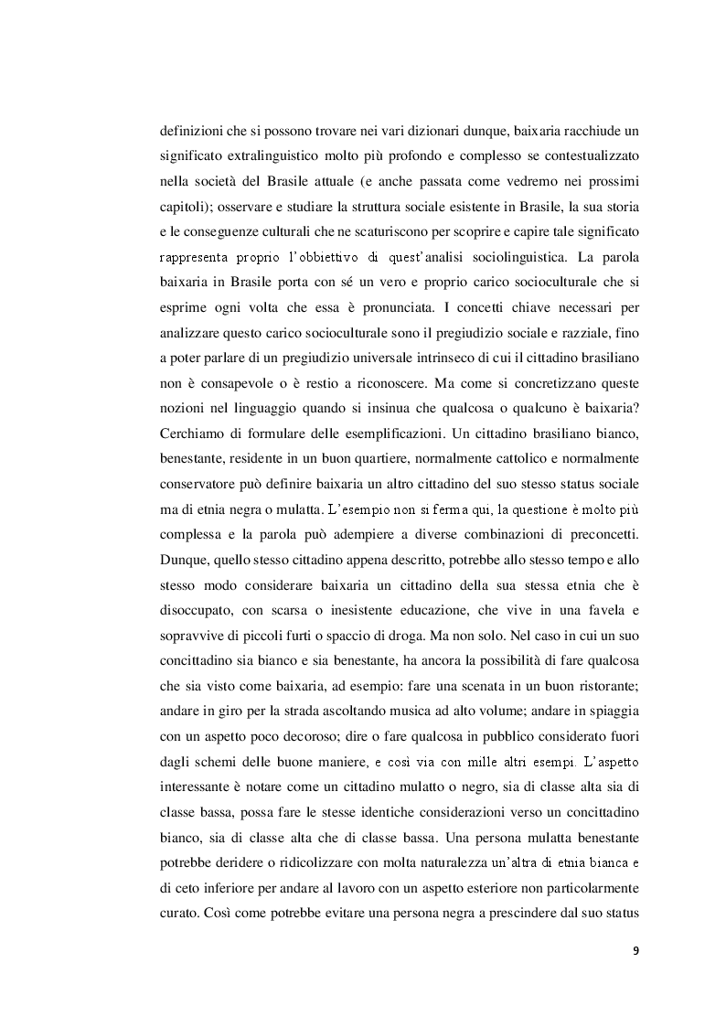 Anteprima della tesi: La parola ''Baixaria'': tra lingua e società del Brasile, Pagina 6