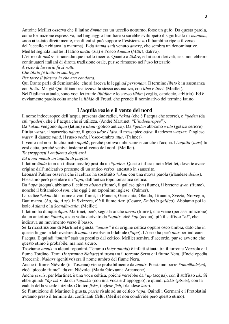 Anteprima della tesi: Latino e italiano attraverso i secoli, Pagina 3