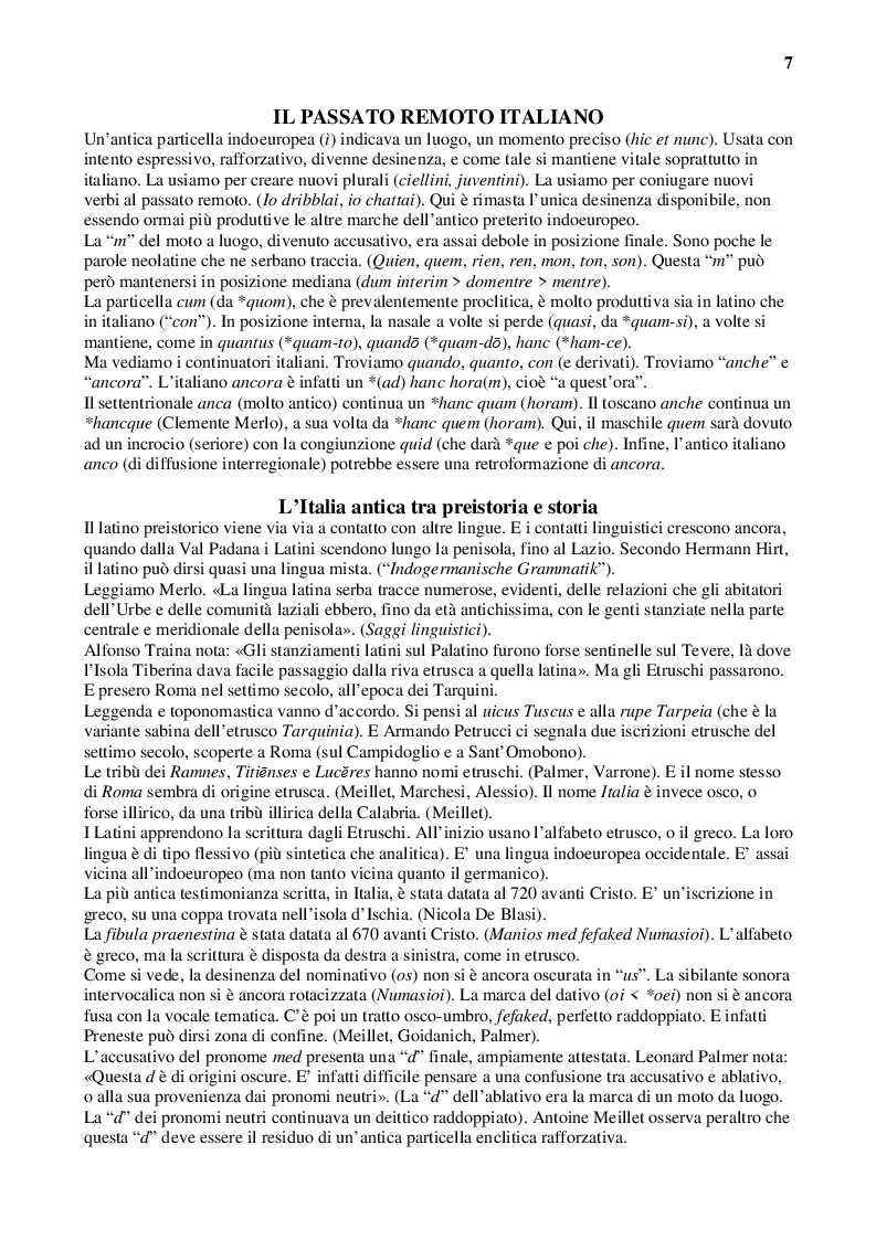 Anteprima della tesi: Latino e italiano attraverso i secoli, Pagina 7