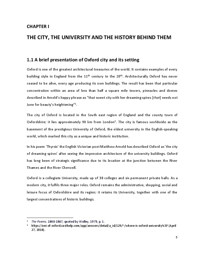 Anteprima della tesi: Oxford: a walk across the city of Dreaming Spires, Pagina 3
