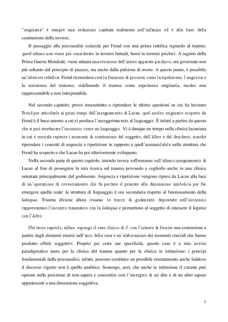 Anteprima della tesi: Traum(a), Pagina 3