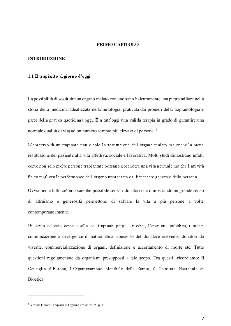 Anteprima della tesi: L'informazione e la formazione ai medici di medicina generale sull'espressione di volontà nella donazione di organi e tessuti. Uno studio descrittivo., Pagina 4