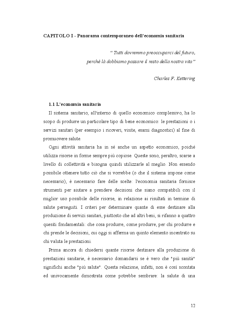 Anteprima della tesi: Analisi economico-organizzativa nella gestione di un ambulatorio di ortottica, Pagina 7