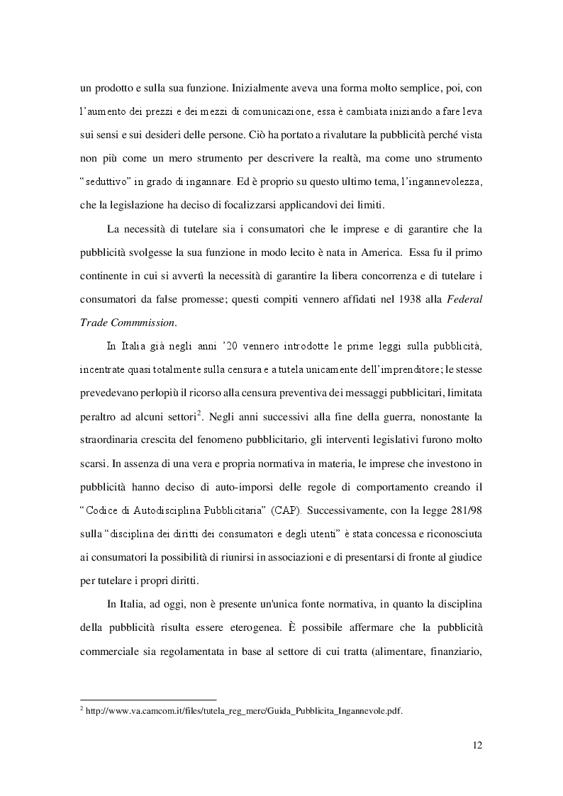 Estratto dalla tesi: La pubblicità comparativa