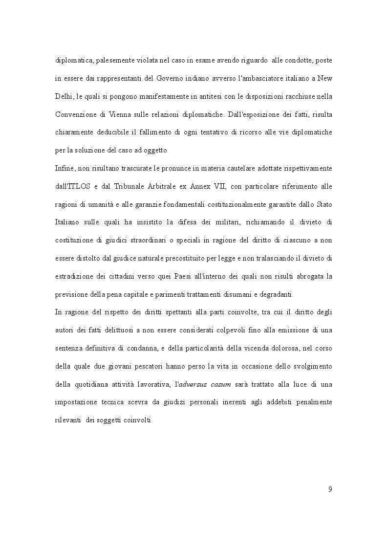 Anteprima della tesi: Il caso Marò ed il Diritto Internazionale del mare, Pagina 4