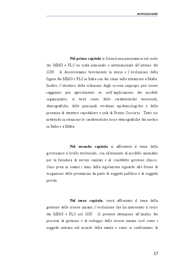 Anteprima della tesi: Il ruolo dei medici di medicina generale e pediatri di libera scelta nel sistema sanitario italiano e nel servizio sanitario maltese. Modelli organizzativi e profili evolutivi., Pagina 10