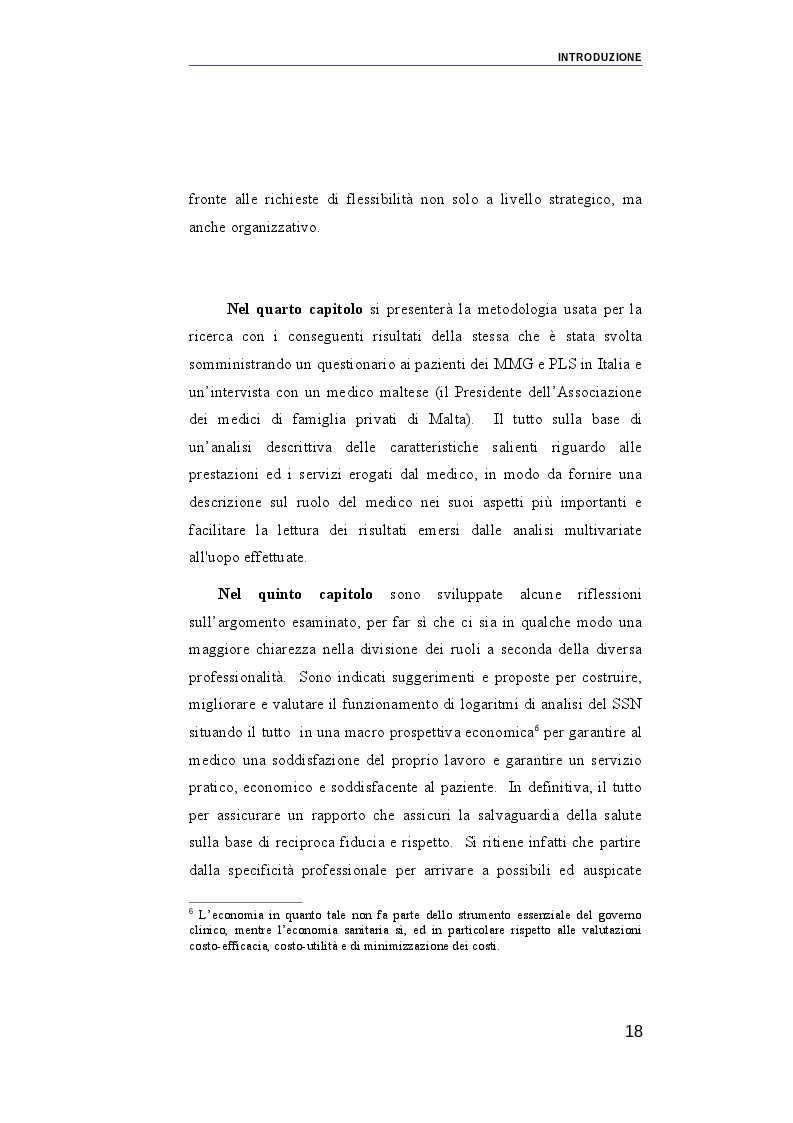 Anteprima della tesi: Il ruolo dei medici di medicina generale e pediatri di libera scelta nel sistema sanitario italiano e nel servizio sanitario maltese. Modelli organizzativi e profili evolutivi., Pagina 11