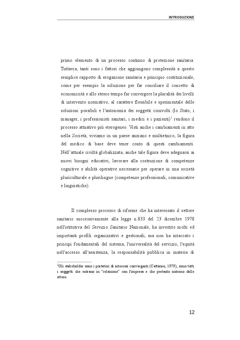 Anteprima della tesi: Il ruolo dei medici di medicina generale e pediatri di libera scelta nel sistema sanitario italiano e nel servizio sanitario maltese. Modelli organizzativi e profili evolutivi., Pagina 5