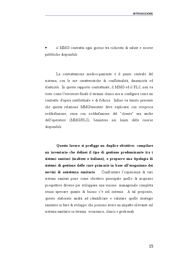 Anteprima della tesi: Il ruolo dei medici di medicina generale e pediatri di libera scelta nel sistema sanitario italiano e nel servizio sanitario maltese. Modelli organizzativi e profili evolutivi., Pagina 8