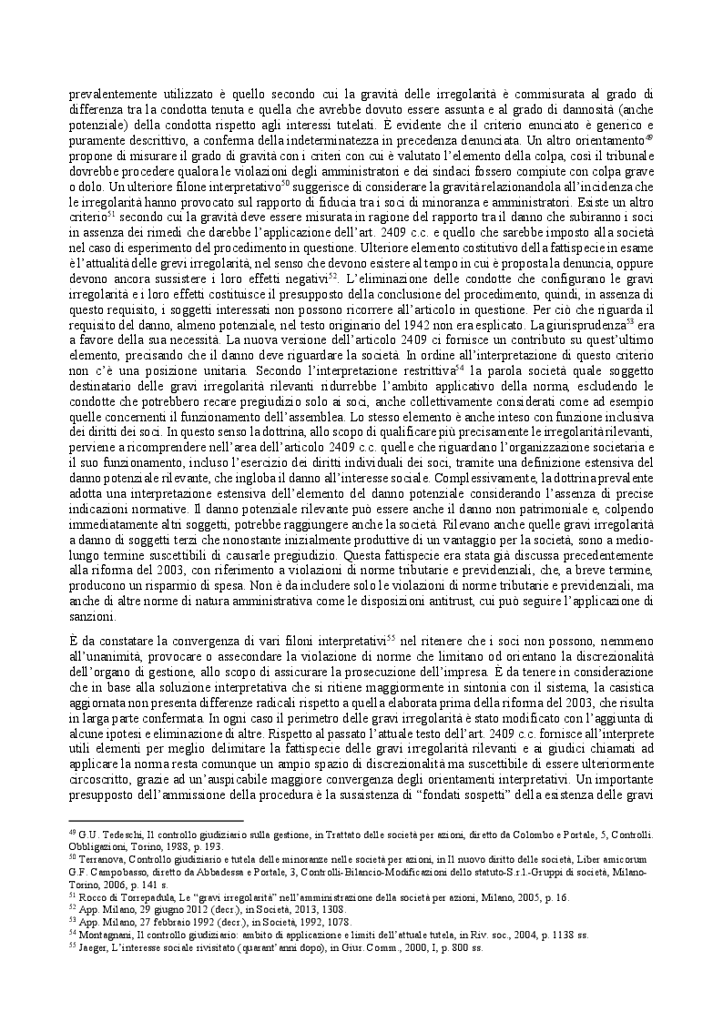 Anteprima della tesi: Il provvedimento cautelare di revoca dell'amministratore nella s.r.l. e il controllo giudiziario, Pagina 3