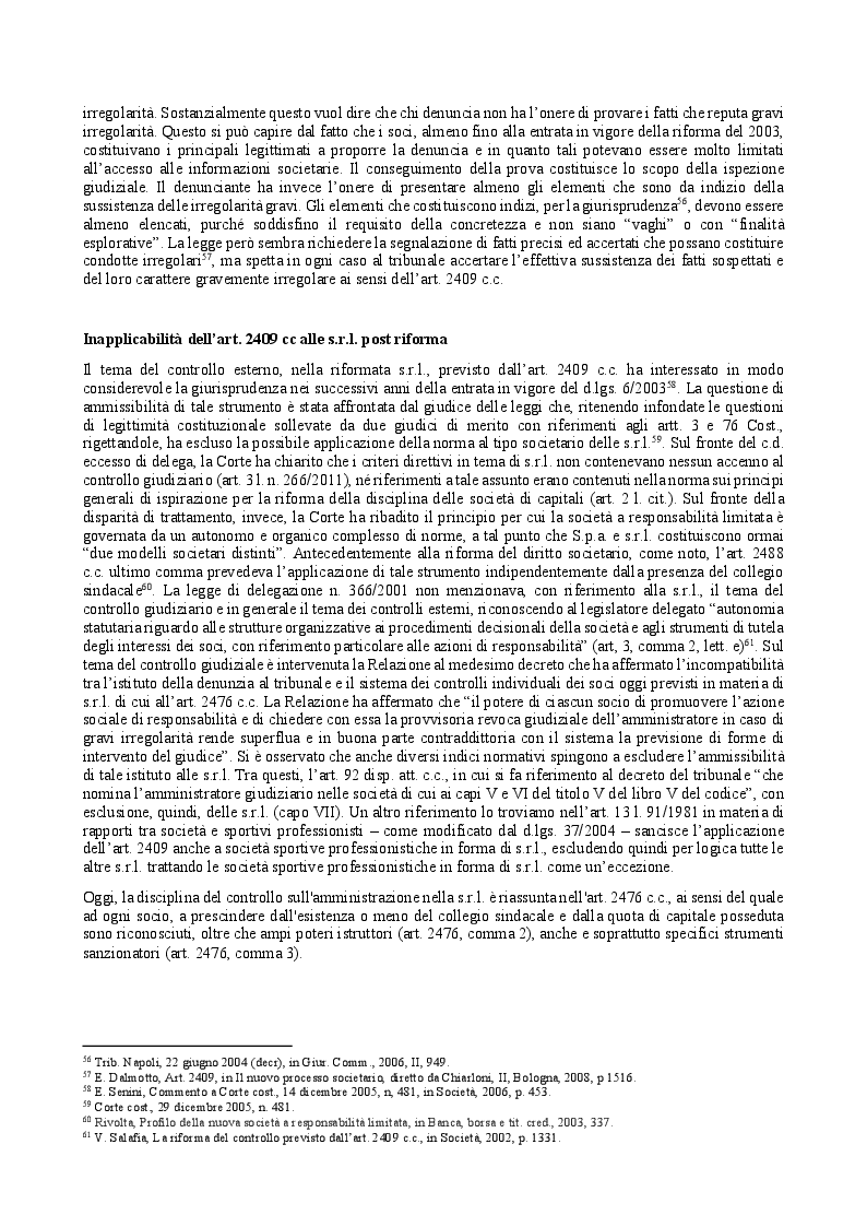 Anteprima della tesi: Il provvedimento cautelare di revoca dell'amministratore nella s.r.l. e il controllo giudiziario, Pagina 4
