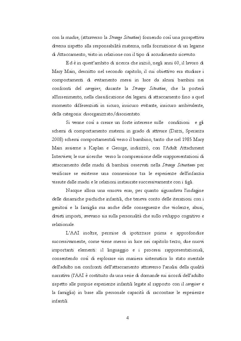 Anteprima della tesi: Teoria dell'attaccamento: nascita e spiegazione del disagio psichico, Pagina 3