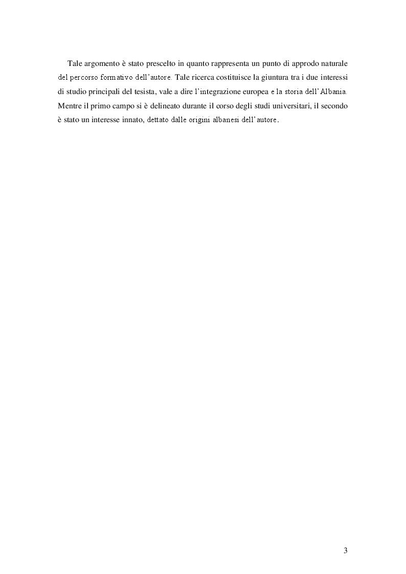 Anteprima della tesi: Il processo d'integrazione europea dell'Albania, Pagina 4