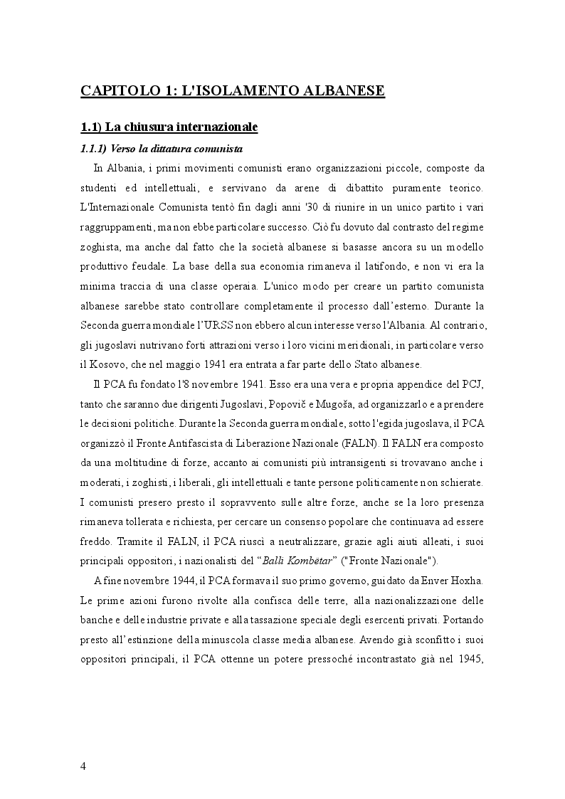 Anteprima della tesi: Il processo d'integrazione europea dell'Albania, Pagina 5