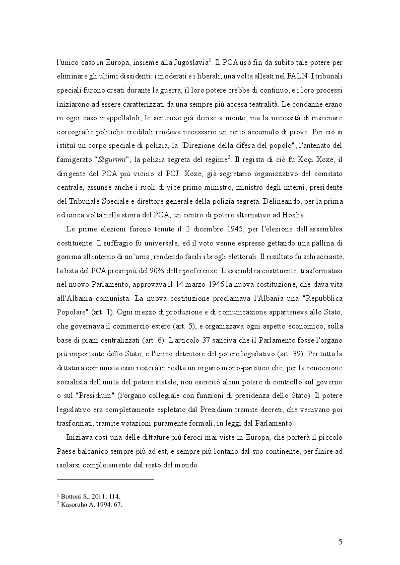 Anteprima della tesi: Il processo d'integrazione europea dell'Albania, Pagina 6
