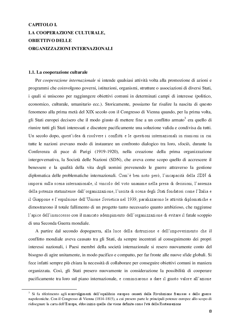 Anteprima della tesi: La Santa Sede e le relazioni con le Organizzazioni Internazionali per la cooperazione culturale, Pagina 6