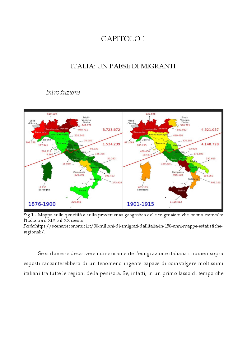 Anteprima della tesi: L'Italia, terra di migrazione: dalle emigrazioni del Novecento alle migrazioni di costa del presente. L'esempio del Centro di Prima Accoglienza ''Cpa Maratona'' di Cibali a Catania, Pagina 6