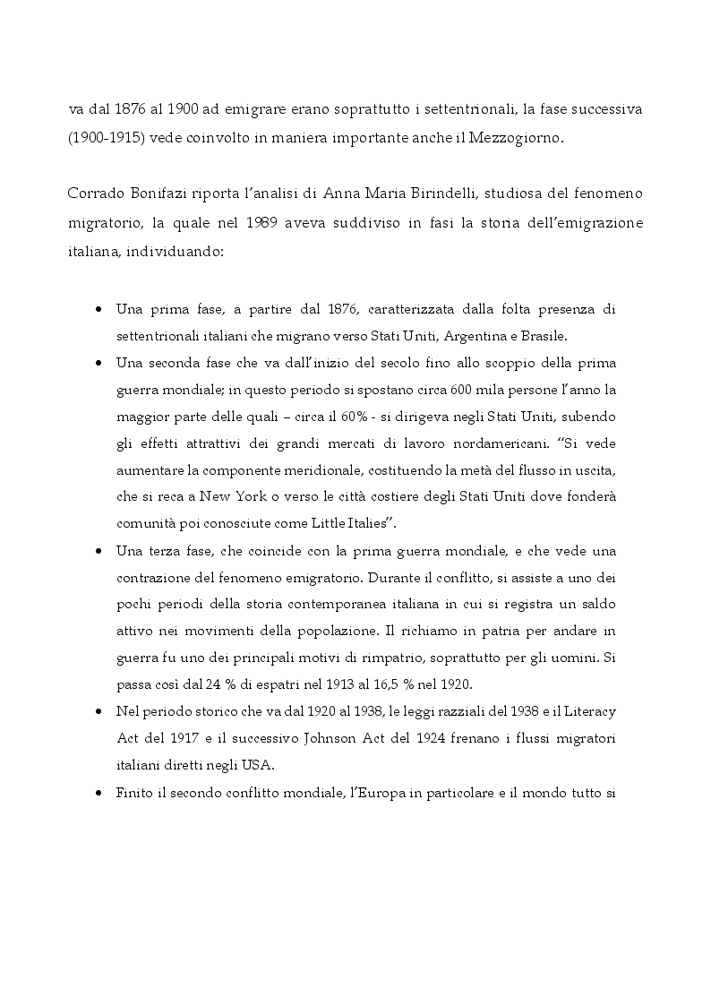 Anteprima della tesi: L'Italia, terra di migrazione: dalle emigrazioni del Novecento alle migrazioni di costa del presente. L'esempio del Centro di Prima Accoglienza ''Cpa Maratona'' di Cibali a Catania, Pagina 7