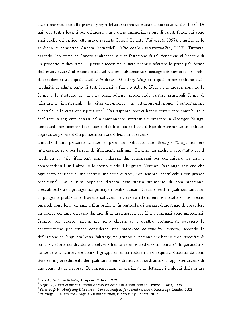 Anteprima della tesi: Tradurre l'intertestualità per il piccolo schermo: il caso Stranger Things, Pagina 4