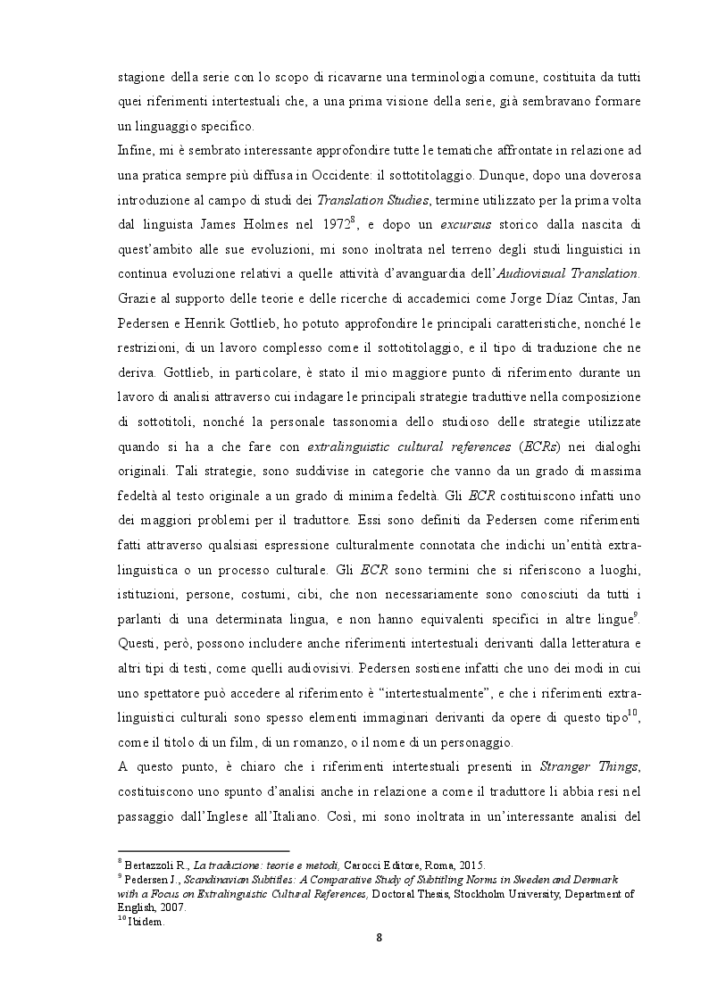 Anteprima della tesi: Tradurre l'intertestualità per il piccolo schermo: il caso Stranger Things, Pagina 5