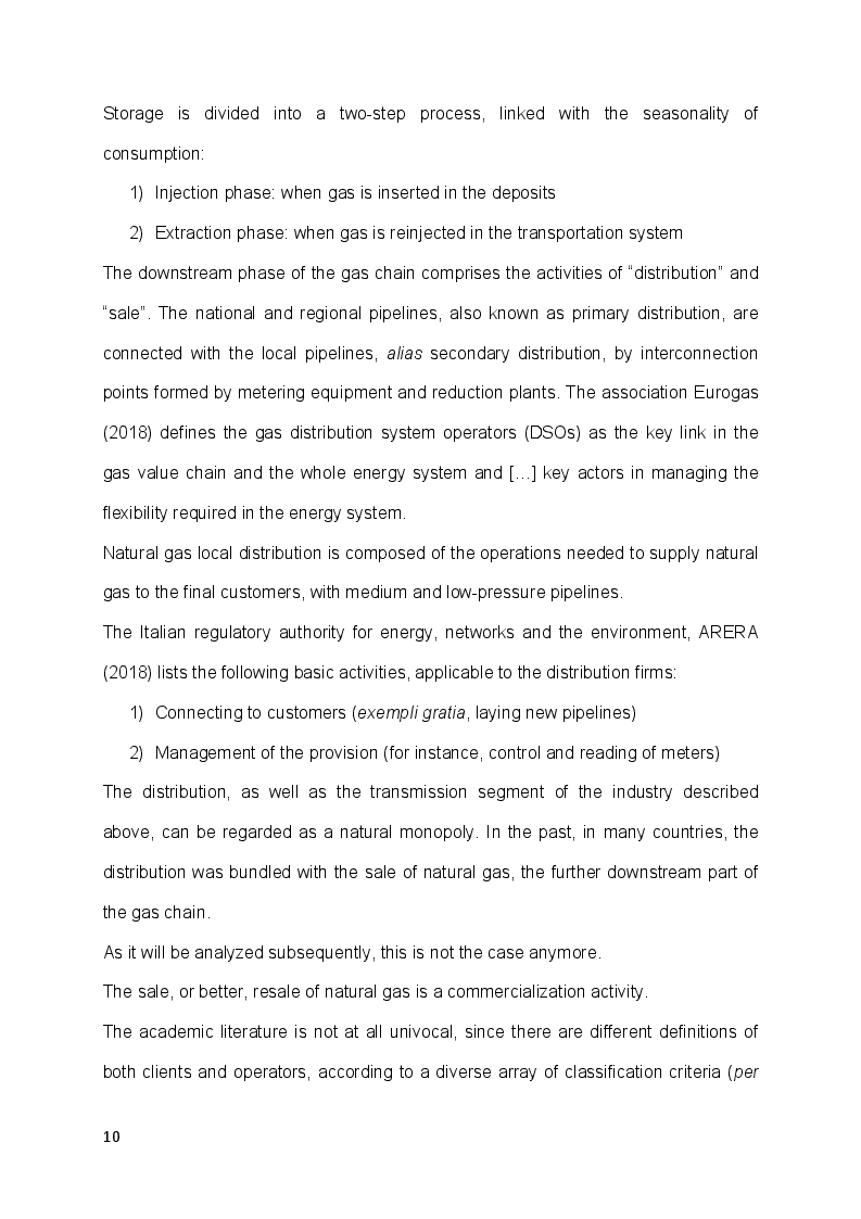 Estratto dalla tesi: The Natural Gas Market: from Regulation to Liberalization. The Italian Case.