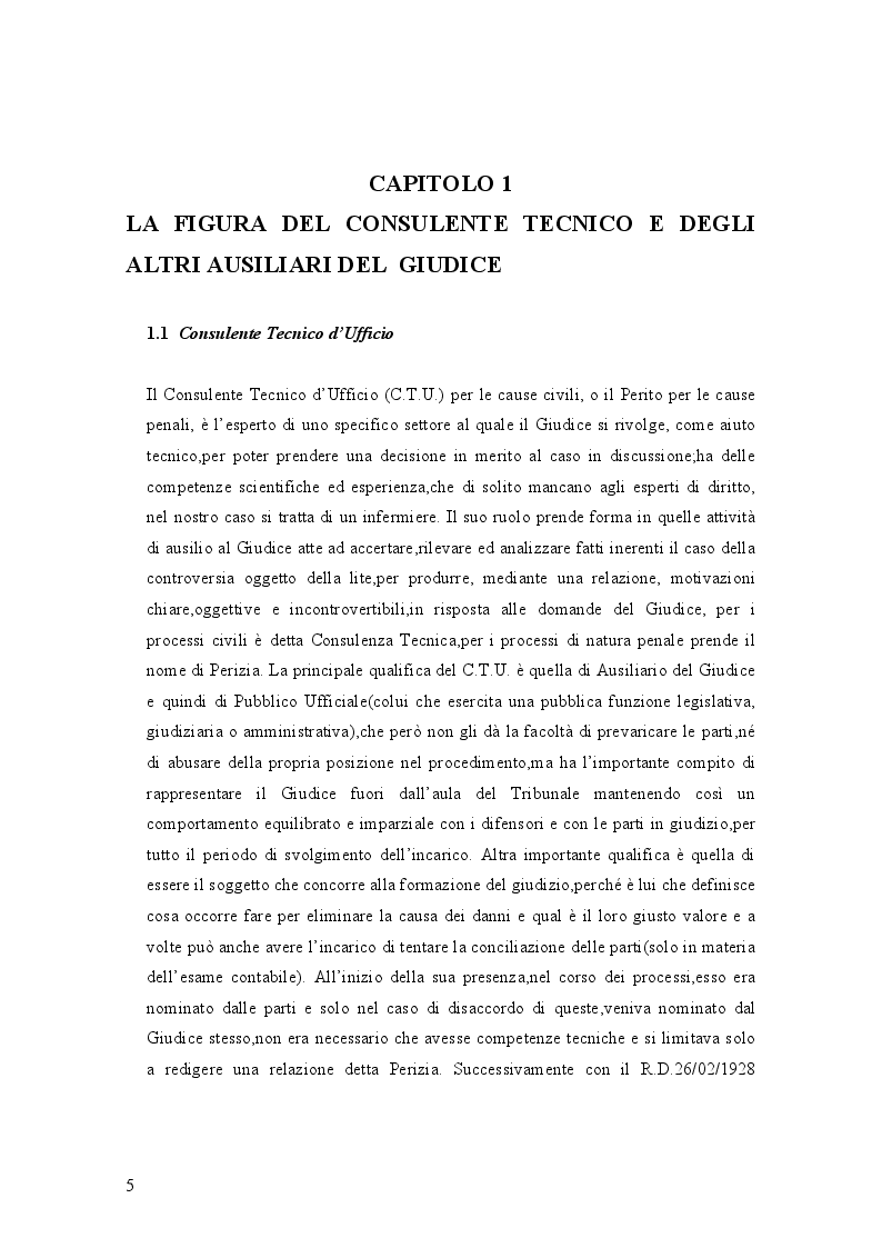 Anteprima della tesi: La figura del CTU e del CTP. Guida alla Consulenza Tecnica d’Ufficio in sede civile e penale: dall’incarico alla perizia, Pagina 3