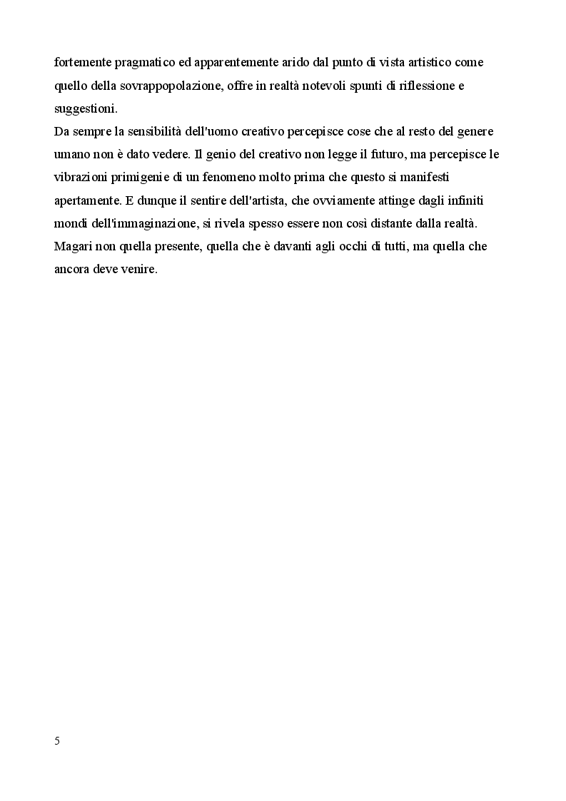 Anteprima della tesi: Sovrappopolazione e consumismo, i due volti dell'apocalisse antropica. Prefigurazioni in Moravia, Pasolini e nella letteratura fantascientifica, Pagina 3