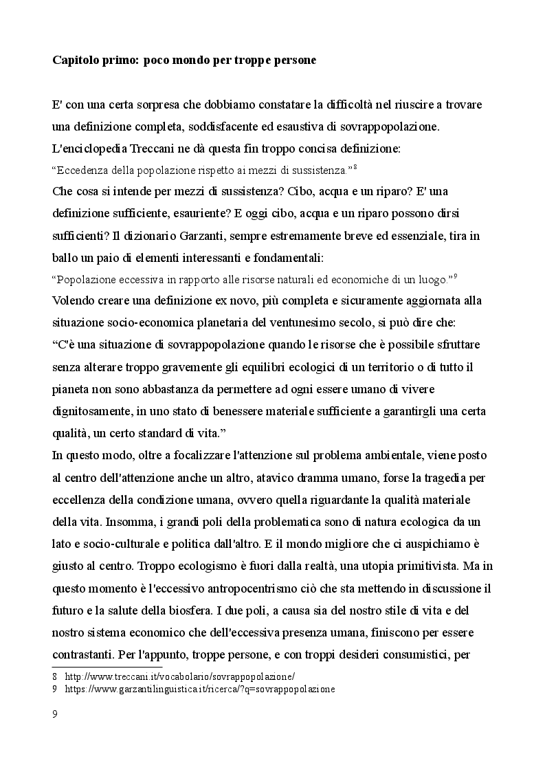 Anteprima della tesi: Sovrappopolazione e consumismo, i due volti dell'apocalisse antropica. Prefigurazioni in Moravia, Pasolini e nella letteratura fantascientifica, Pagina 7