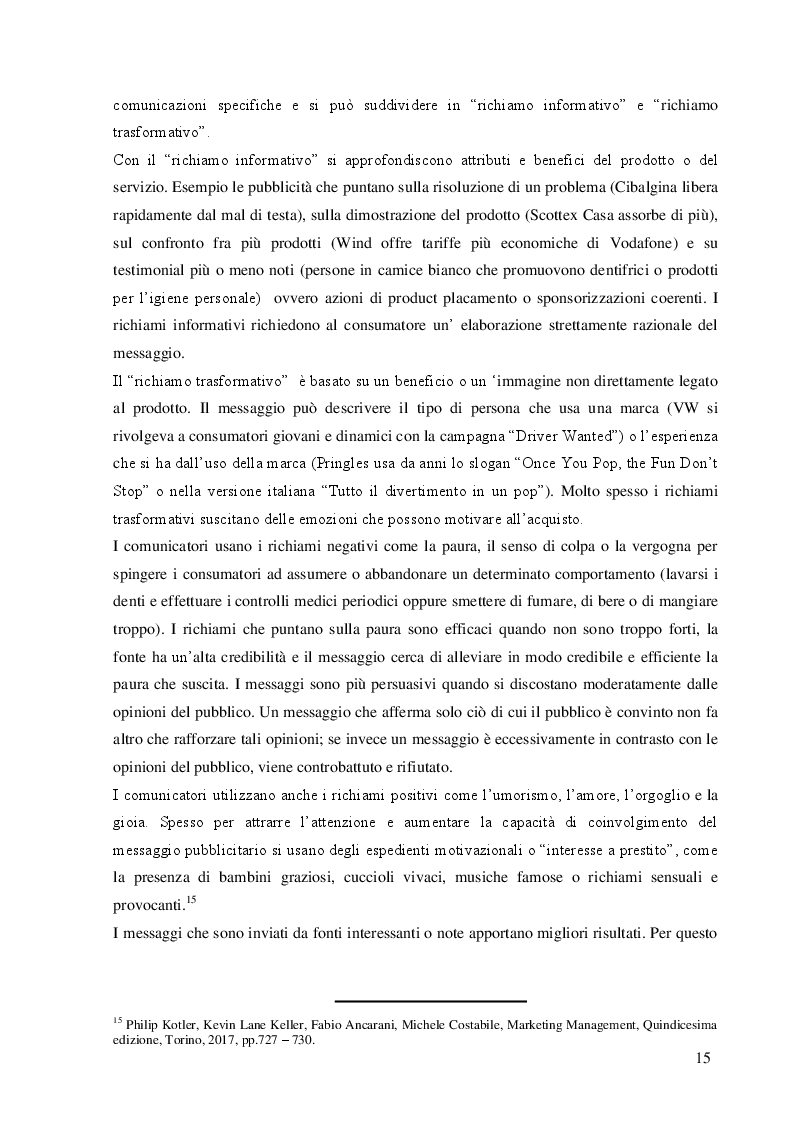 Estratto dalla tesi: La comunicazione di marketing: dalla pubblicità tradizionale ai social network. Il caso Nutella