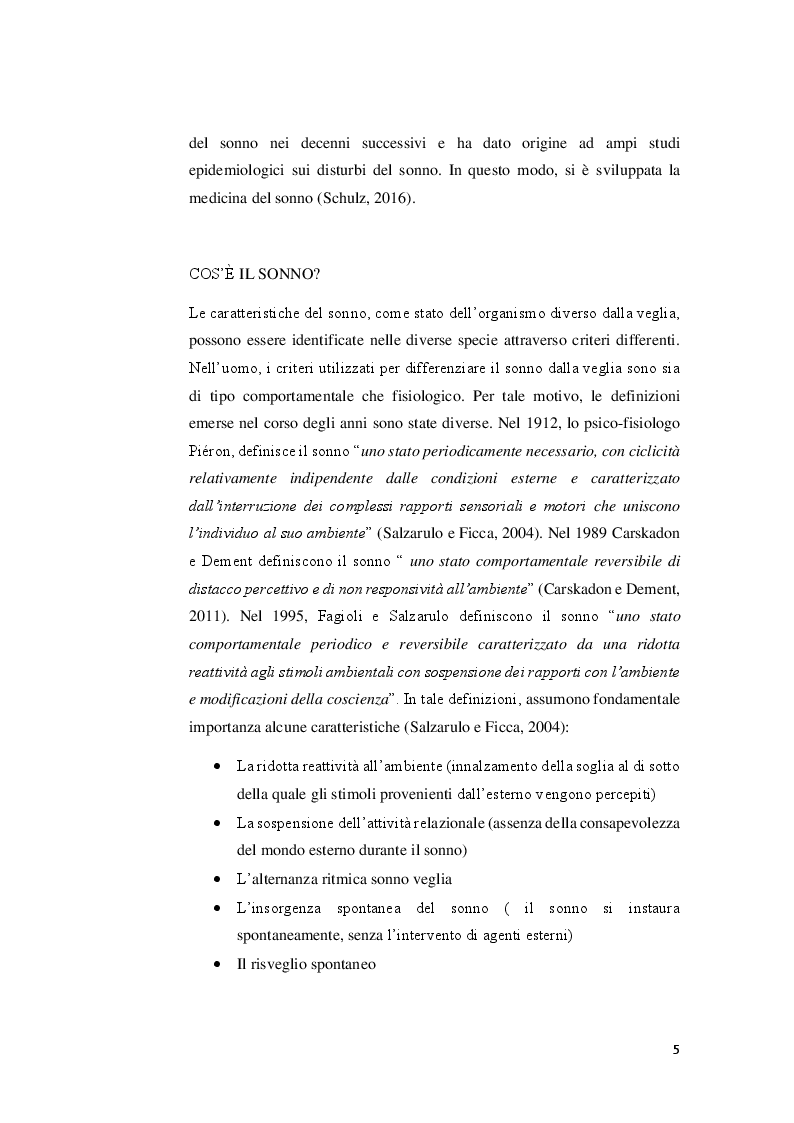 Anteprima della tesi: Sonno, attività fisica e performance atletica, Pagina 4