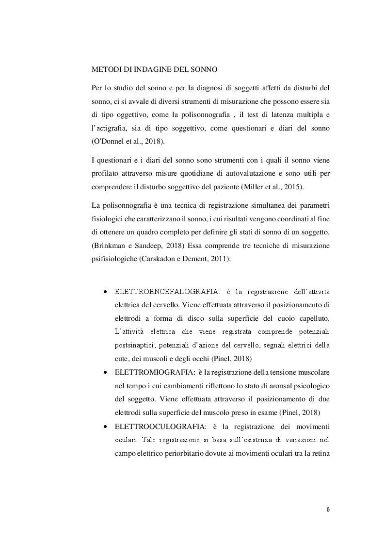 Anteprima della tesi: Sonno, attività fisica e performance atletica, Pagina 5