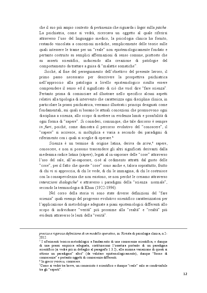 Anteprima della tesi: Analisi epistemologica dei fondamenti teorico-metodologici della psichiatria. Dal costrutto senza episteme della ''medicina della mente'' alla fondazione della configurazione discorsiva esemplificata nello studio della Disforia di Genere, Pagina 5