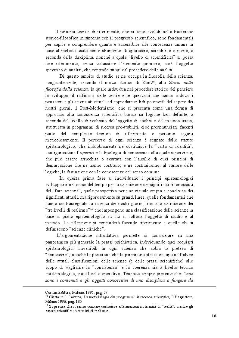 Anteprima della tesi: Analisi epistemologica dei fondamenti teorico-metodologici della psichiatria. Dal costrutto senza episteme della ''medicina della mente'' alla fondazione della configurazione discorsiva esemplificata nello studio della Disforia di Genere, Pagina 9