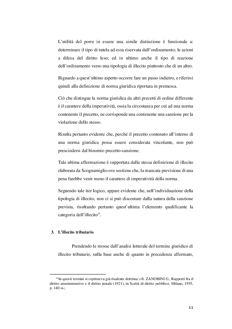 Anteprima della tesi: I rapporti tra sanzioni amministrative tributarie e penali tributarie - La problematica del ''Ne Bis in Idem'', Pagina 5