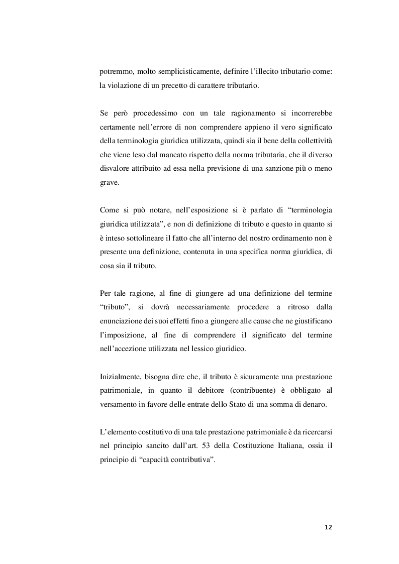 Anteprima della tesi: I rapporti tra sanzioni amministrative tributarie e penali tributarie - La problematica del ''Ne Bis in Idem'', Pagina 6