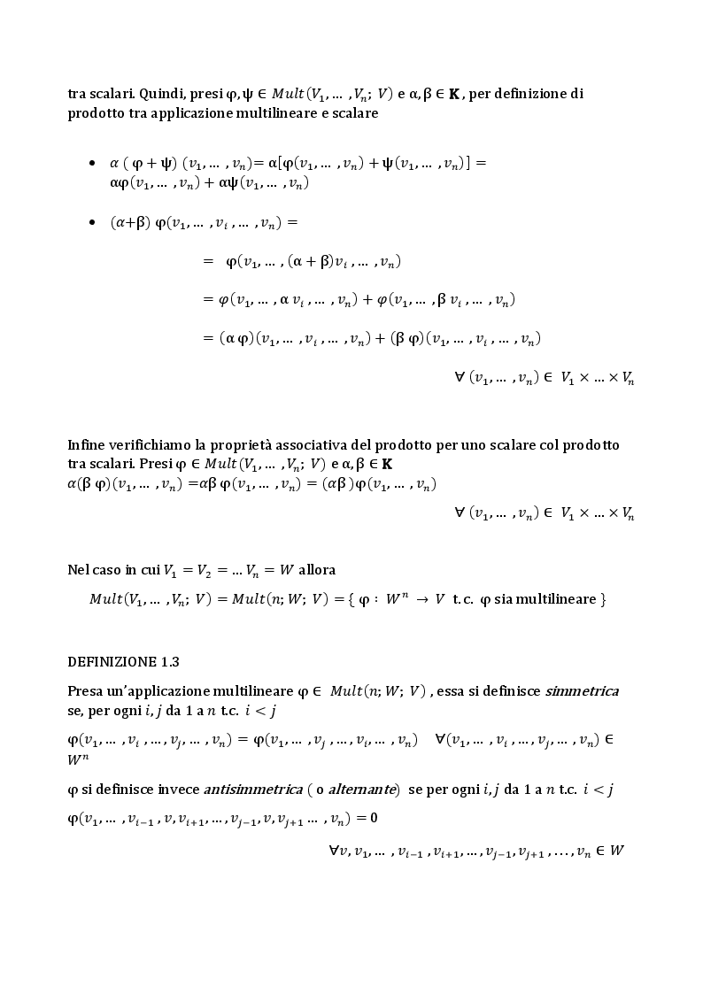 Anteprima della tesi: L'algebra tensoriale, Pagina 5