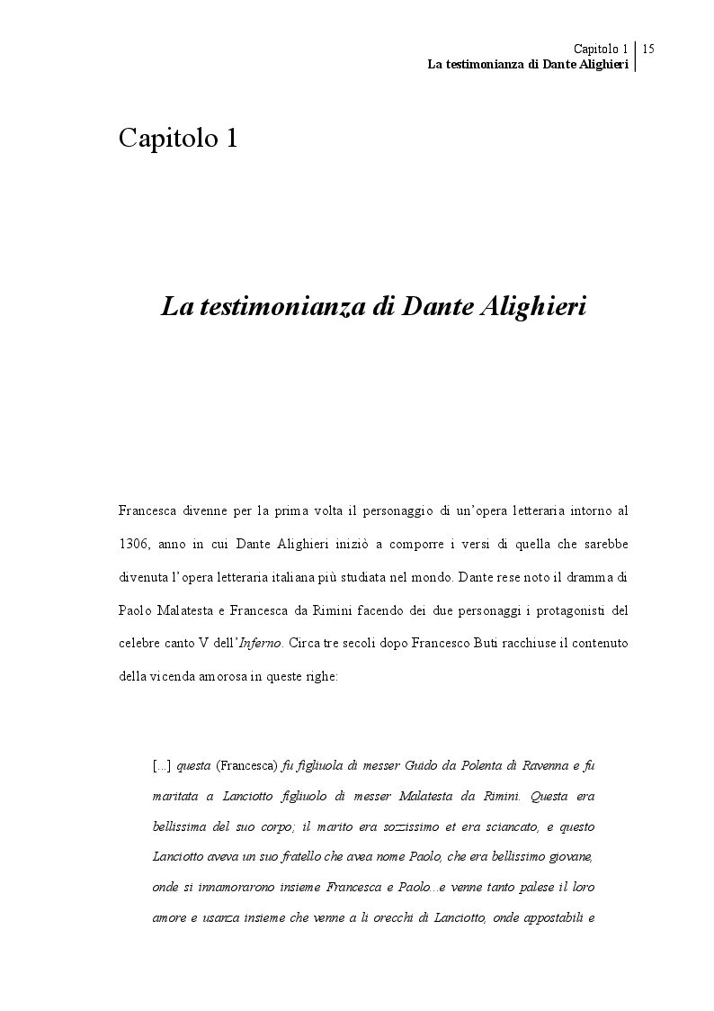Anteprima della tesi: Francesca da Rimini, Pagina 10
